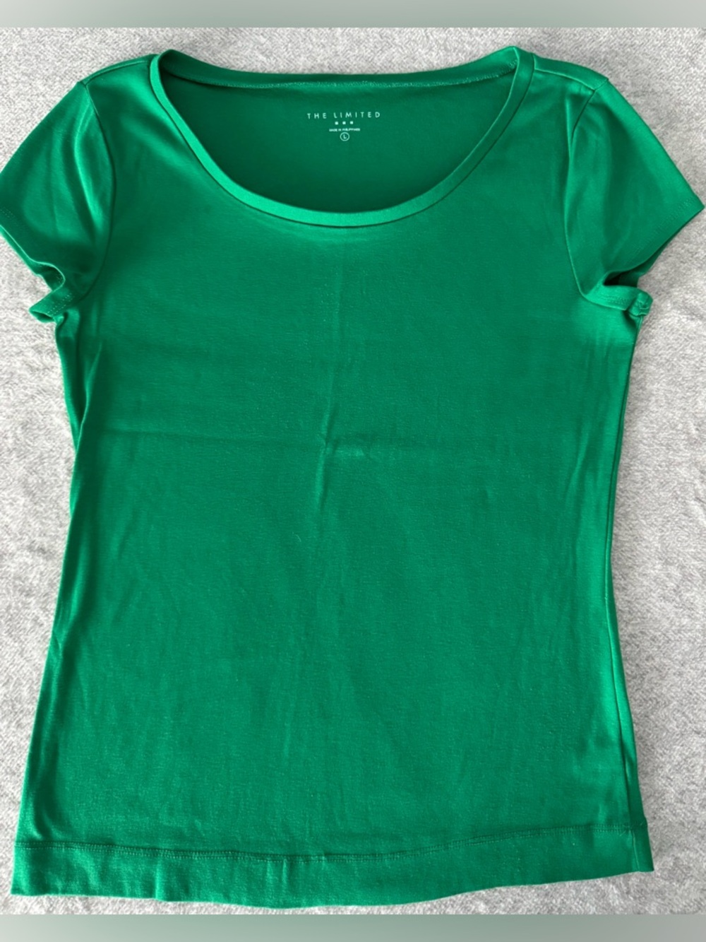 The Limited Women's Emerald Green Scoop Neck Short Sleeve Tee